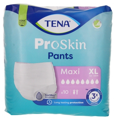 Tena Proskin Pants Maxi Größe XL 10 Saugfähige Unterhosen