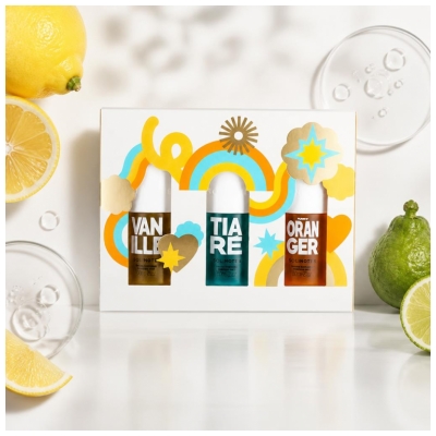 Solinotes Vanille Tiaré Fleur d'Oranger Trio Brumes Parfumées 3 x 60 ml