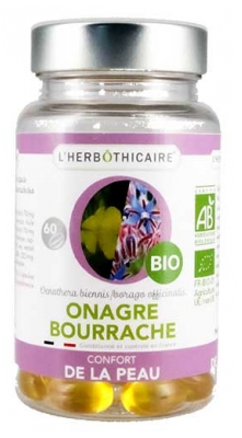 L'Herbôthicaire Organic Evening Primrose Borage 60 Capsules