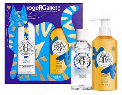Roger & Gallet Vanille Soleil Coffret Velgørende Parfumeret Vand 100 ml + Gratis Velgørende Kropslotion 250 ml