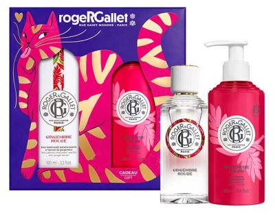 Roger & Gallet Gingembre Rouge Sæt Velgørende Parfumeret Vand 100 ml + Gratis Velgørende Kropslotion 250 ml