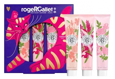 Roger & Gallet Trio Handkrämer Fleur de Figuier Gingembre Rouge och Rose 3 x 30 ml