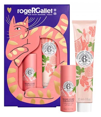 Roger & Gallet Fleur de Figuier Coffret Crème Mains 30 ml + Baume Lèvres Sublimateur 3,5 g