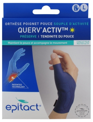 Órtese de Pulso e Polegar Flexível de Atividade Esquerda Epitact Querv'Activ - Tamanho: L