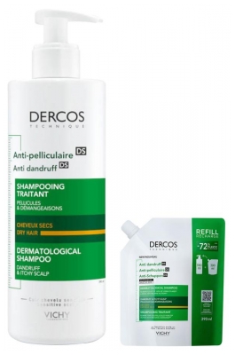 Vichy Dercos Anti-Dandruff Dry Hair Routine With Refill