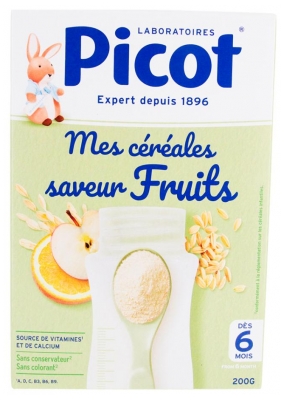 Picot Mes Céréales Saveur Fruits Dès 6 Mois 200 g (à consommer de préférence avant le 16/01/2027)