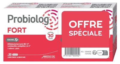 Mayoly Spindler Probiolog Fort Lote de 2 x 30 Cápsulas