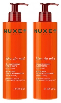 Nuxe Rêve de Miel Rückfettendes Reinigungsgel Set mit 2 x 400 ml
