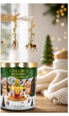 Collines de Provence Bougie Parfumée Carrousel Forêt de Sapin 360 g