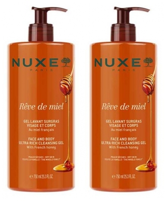 Nuxe Rêve de Miel Surgras Waschgel Limited Edition Set mit 2 x 750 ml