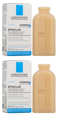 La Roche-Posay Effaclar Pain Dermatologique Anti-Imperfections 65 g Lot de 2