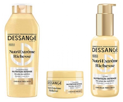 Dessange Nutri-Extrême Richesse Rotina Nutrição Cabelos Ressequidos