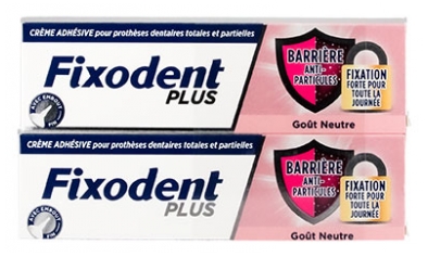 Fixodent Plus Fästmassa Partikelbarriär Frisk Smak Set om 2 x 35 g