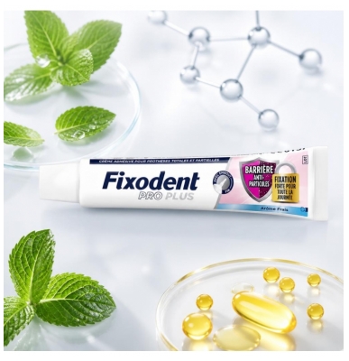 Fixodent Plus Kiinnitysvoide Ruokahiukkassuoja Raikas Maku 35 g