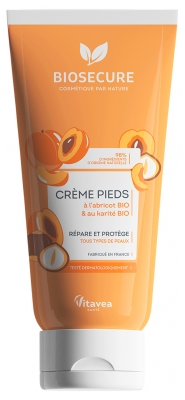 Biosecure Cremă pentru Picioare cu Caisă Bio și Unt de Carete Bio 100 ml