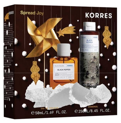 Korres Apa de Toaleta Black Pepper 50 ml + Gel de Duș Black Pepper 250 ml