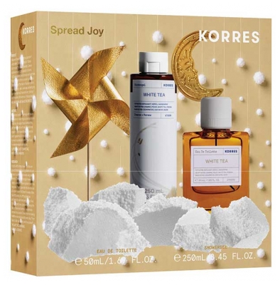 Korres Witte Thee Eau de Toilette 50 ml + Witte Thee Douchegel 250 ml