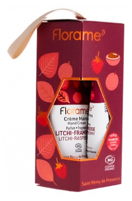 Florame Creme de Mãos Bio 30 ml + Bálsamo de Lábios Bio 15 ml - Perfume: Lichia-Framboesa