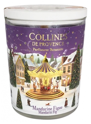 Collines de Provence Bougie de Noël 180 g - Senteur : Mandarine Figue