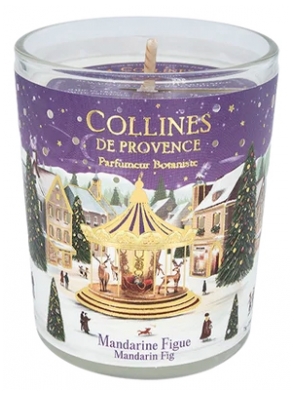 Collines de Provence Bougie de Noël 75 g - Senteur : Mandarine Figue