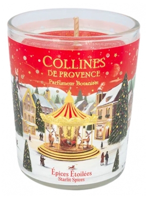 Collines de Provence Bougie de Noël 75 g - Senteur : Épices Étoilés