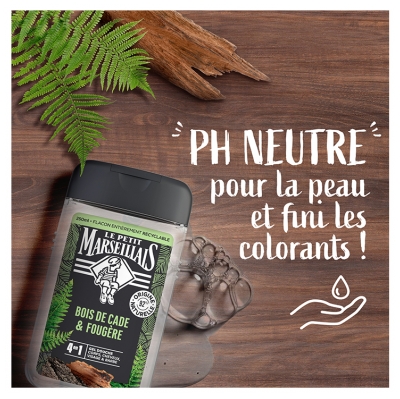Le Petit Marseillais Gel Douche Revigorant 4en1 Bois de Cade & Fougère 300 ml