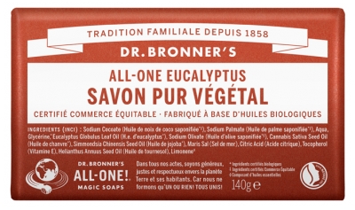 Dr Bronner's Reine Pflanzenseife All-One 140 g - Parfum: Eukalyptus