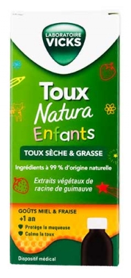 Vicks Kašel Natura Děti Suchý & Vlhký Kašel + 1 Rok 140 ml