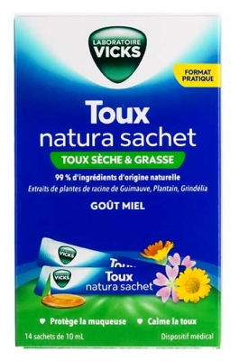 Vicks Toux Natura Sobres Tos Seca & Productiva 14 Sobres