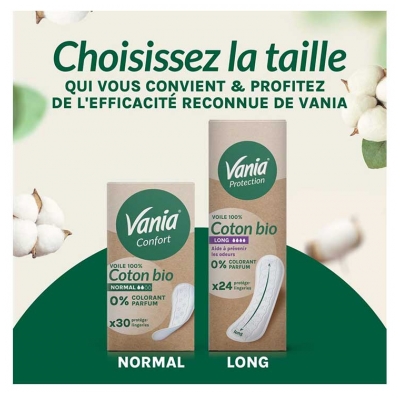 Vania Protection Coton Bio Long 24 Protège-Lingeries