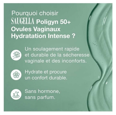 Saugella Poligyn 50+ Hydratation Intense Ovules Vaginaux 10 Ovules
