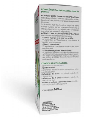 Arkopharma Activox Sirup Atemkomfort 140 ml