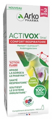 Arkopharma Activox Yskänsiirappi Hengitysteiden Mukavuudelle 140 ml