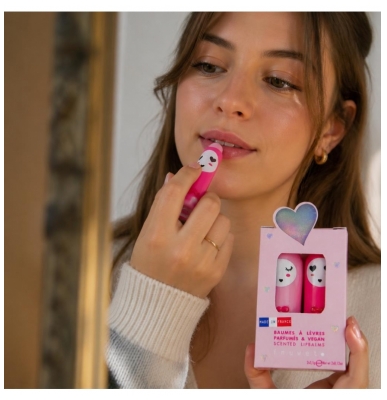 Inuwet Duo Baumes à Lèvres Parfumés Fraise & Cerise 2 x 3,5 g