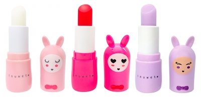 Inuwet Trio Lapins Fushia Baumes à Lèvres Parfumés 3 x 3,5 g
