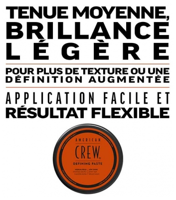 American Crew Defining Paste Cire Cheveux Fixation Souple et Effet Mat 85 g