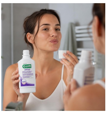 GUM Ortho Fluoridhaltige Anti-Plaque Mundspülung 300 ml