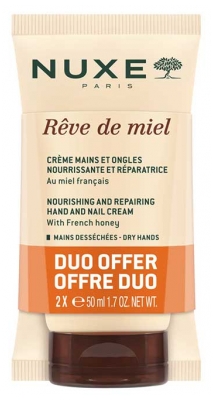 Nuxe Rêve de Miel Nærende og Reparerende Hånd- og Neglecreme Sæt med 2 x 50 ml