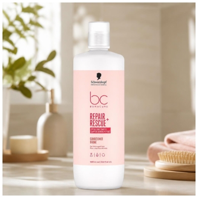 Schwarzkopf Professional Bonacure Après-Shampoing pour Cheveux Abîmés Repair Rescue + 1000 ml