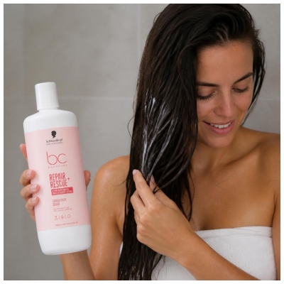 Schwarzkopf Professional Bonacure Après-Shampoing pour Cheveux Abîmés Repair Rescue + 1000 ml