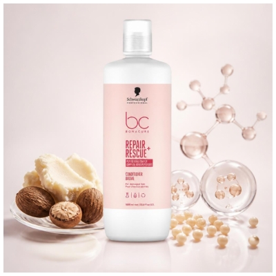 Schwarzkopf Professional Bonacure Après-Shampoing pour Cheveux Abîmés Repair Rescue + 1000 ml