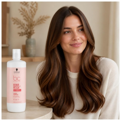 Schwarzkopf Professional Bonacure Shampoing pour Cheveux Abîmés Repair Rescue + 1000 ml