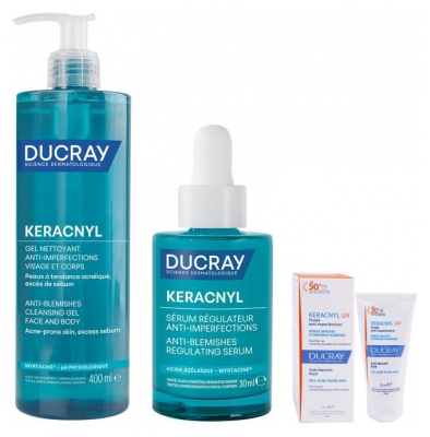 Ducray Keracnyl Anti-imperfections Routine Suaugusiųjų odos priežiūros rinkinys nuo netobulumų
