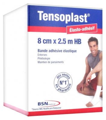 Essity Tensoplast Elastisk Klæbende Bandage 8 cm x 2,5 m HB