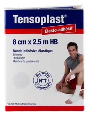 Essity Tensoplast Élasto-Adhésif Elastični Lepilni Trak 8 cm x 2,5 m HB