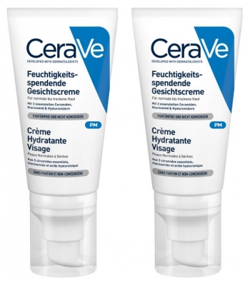 CeraVe Crema Facial Hidratante Lote de 2 x 52 ml