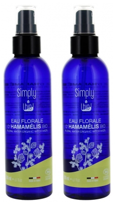 Simply Bio Eau Florale d'Hamamélis Bio Lot de 2 x 200 ml