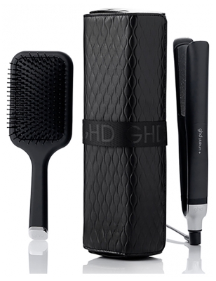 ghd Platinum + Set Glätteisen Schwarz + 1 Paddlebürste + 1 Hitzebeständige Tasche