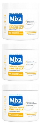Mixa Crema Niacinamida Corrección Luminosidad Lote de 3 x 400 ml