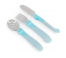 Twistshake Couverts d'Apprentissage en Acier Inoxydable 12 Mois et + - Couleur : Bleu pastel